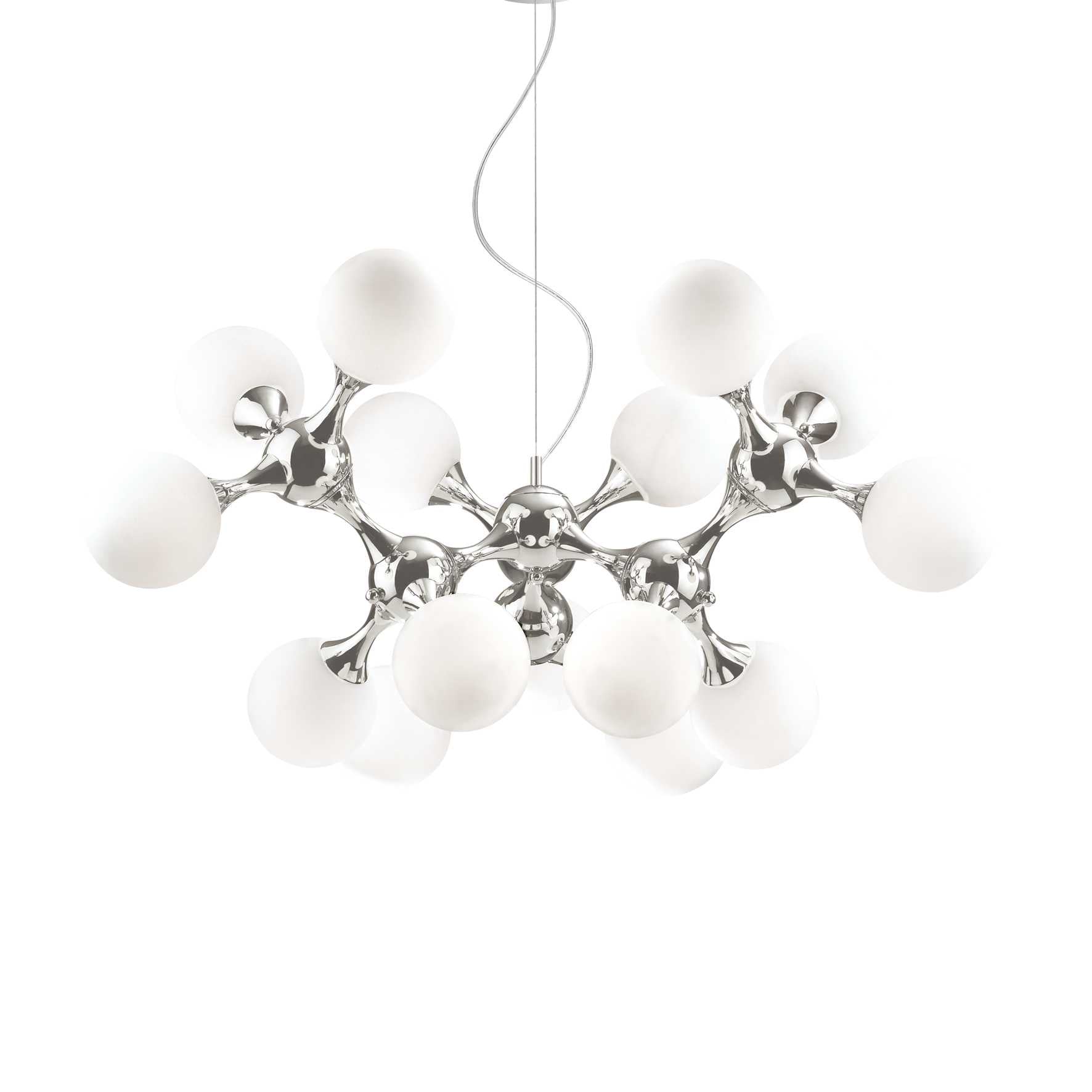 Nodi Centre Ceiling Light - White/Brass/Chrome Finish - Cusack Lighting