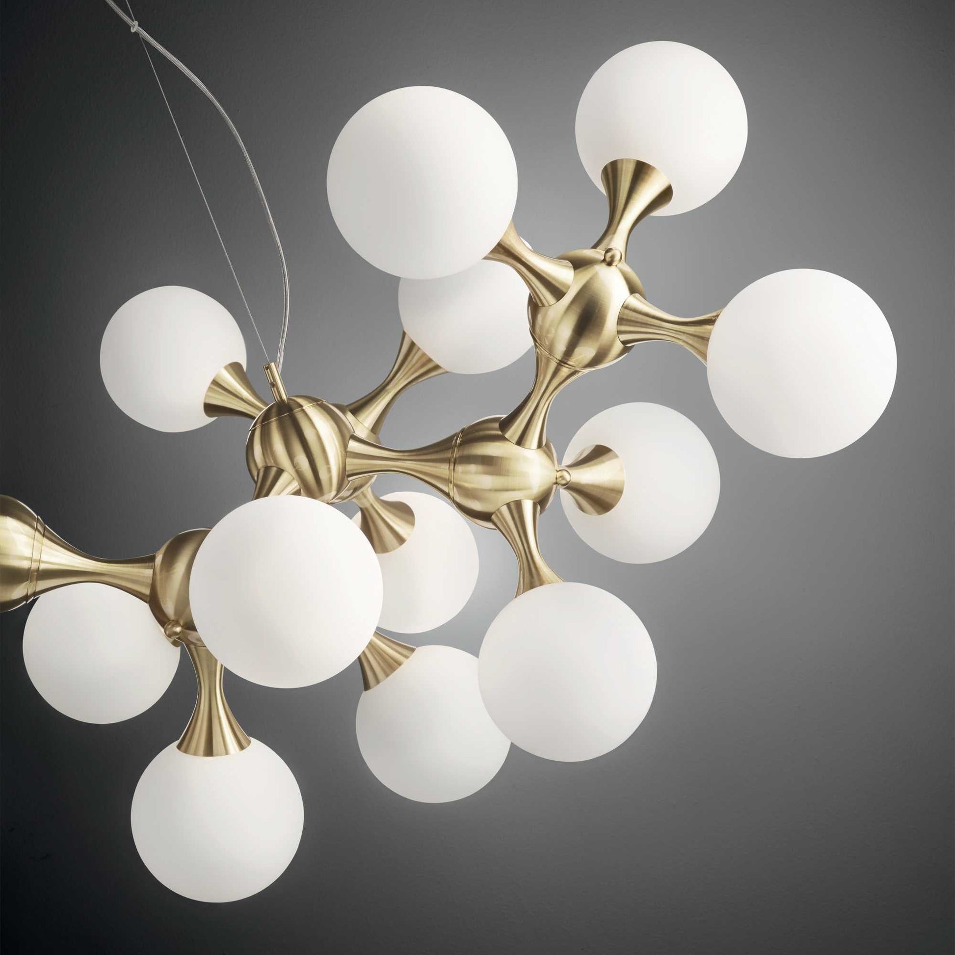 Nodi Centre Ceiling Light - White/Brass/Chrome Finish - Cusack Lighting