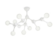 Nodino Semi Flush Light - White,Chrome Finish - Cusack Lighting