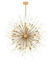 Noon Pendant 20 Light E14 Antique Gold/Clear Glass