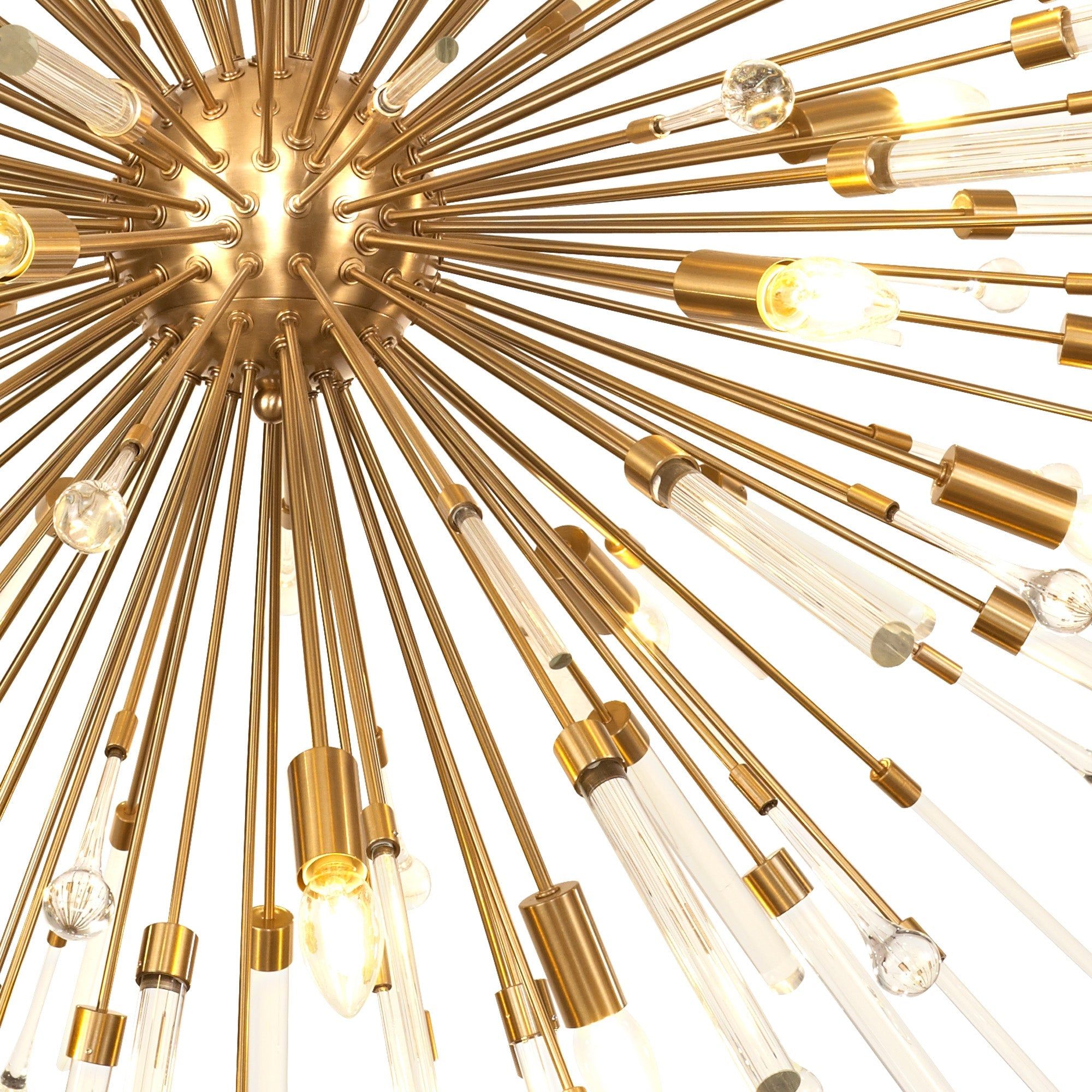 Noon Pendant 20 Light E14 Antique Gold/Clear Glass