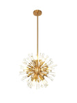 Noon Pendant 9 Light E14 Antique Gold/Clear Glass