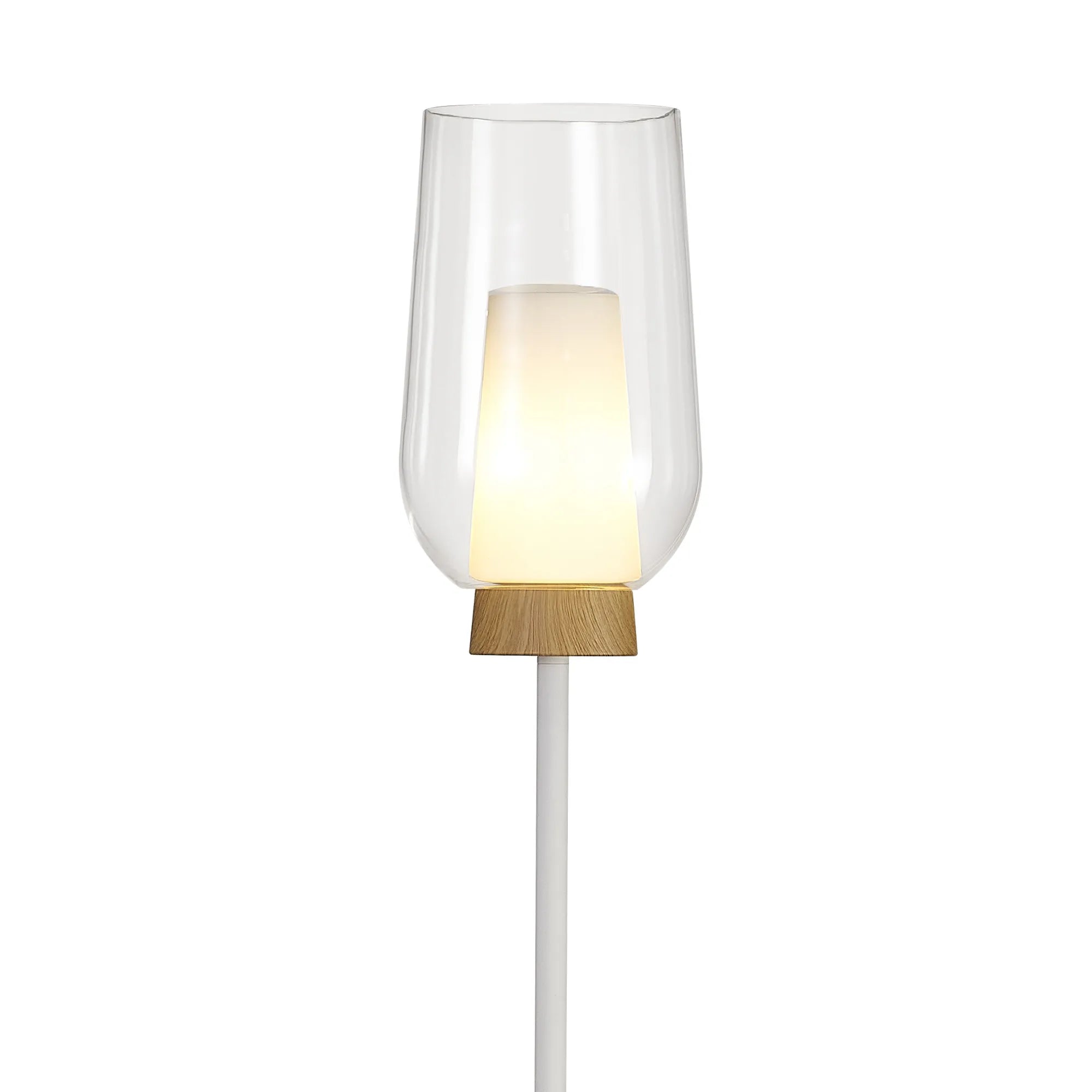 Nora Floor Lamp 1 Lt- White/Wood,  Black/ Black Marble, Gold/White Finishes