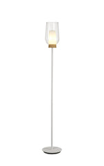 Nora Floor Lamp 1 Lt- White/Wood,  Black/ Black Marble, Gold/White Finishes