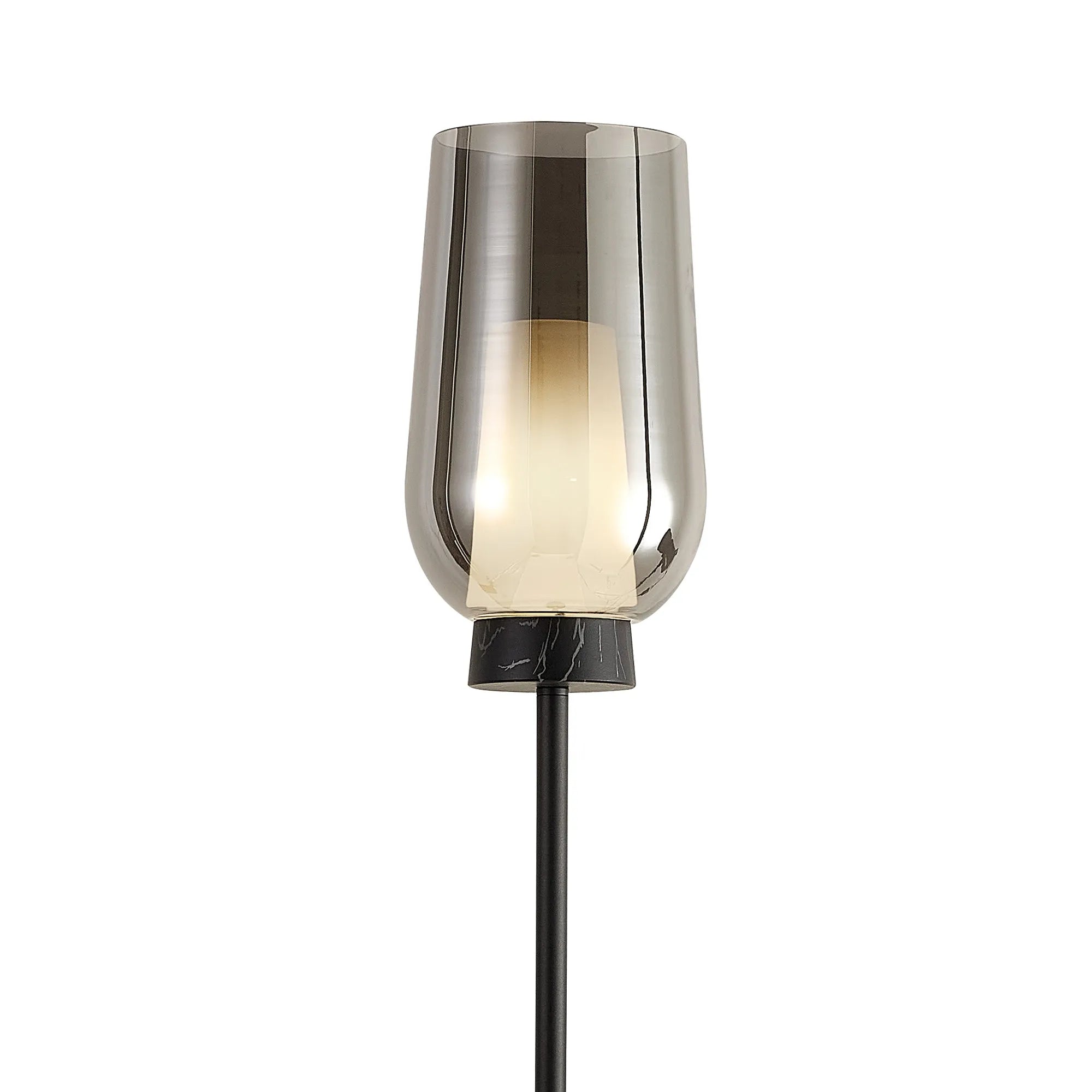 Nora Floor Lamp 1 Lt- White/Wood,  Black/ Black Marble, Gold/White Finishes