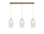 Nora 3Lt Linear Pendant - Various Colours
