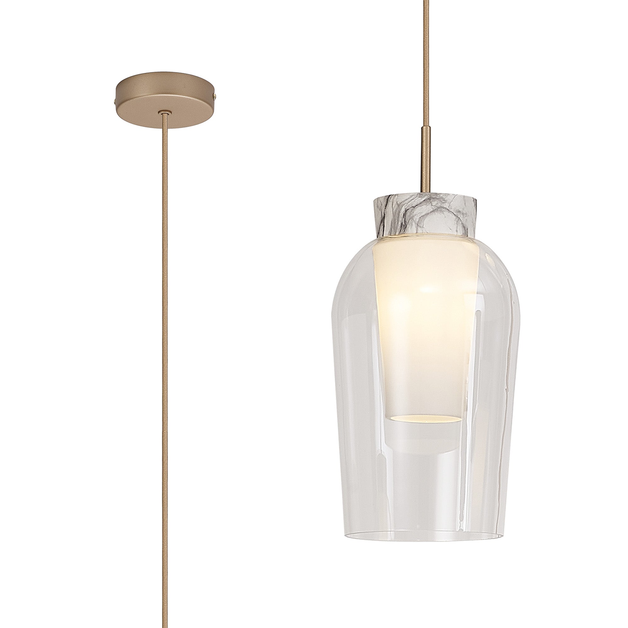 Nora Single Pendant, 1t Adjustable E27 - Various Styles