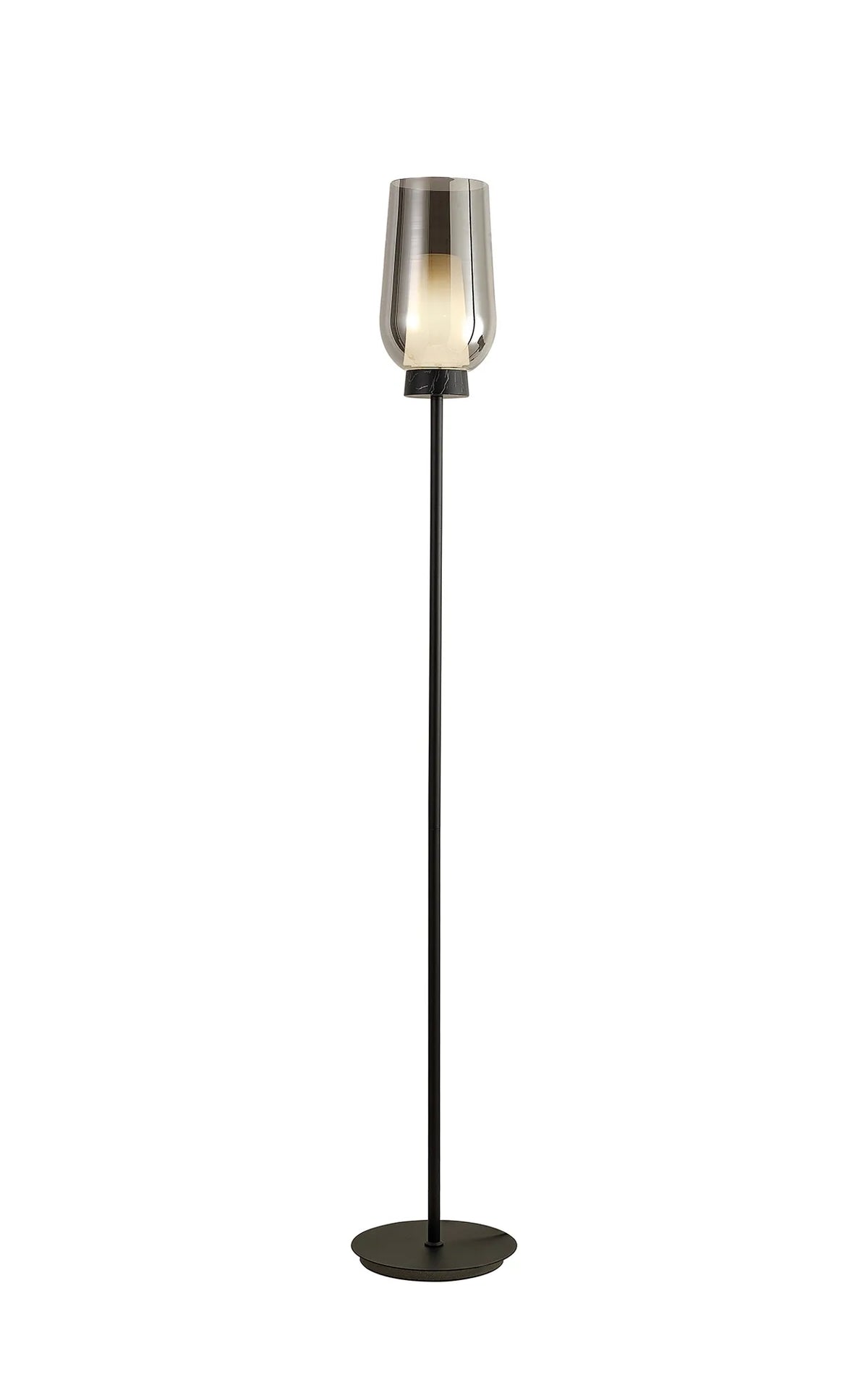 Nora Floor Lamp 1 Lt- White/Wood,  Black/ Black Marble, Gold/White Finishes