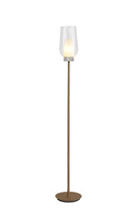 Nora Floor Lamp 1 Lt- White/Wood,  Black/ Black Marble, Gold/White Finishes