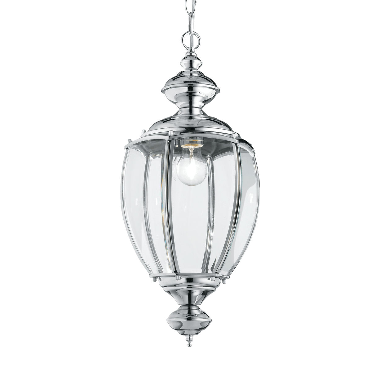 IDEAL LUX NORMA SP1 Ceiling Lantern Light - Chrome