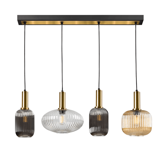 Norma Matt Black-Finish Kitchen/Island - Cusack Lighting
