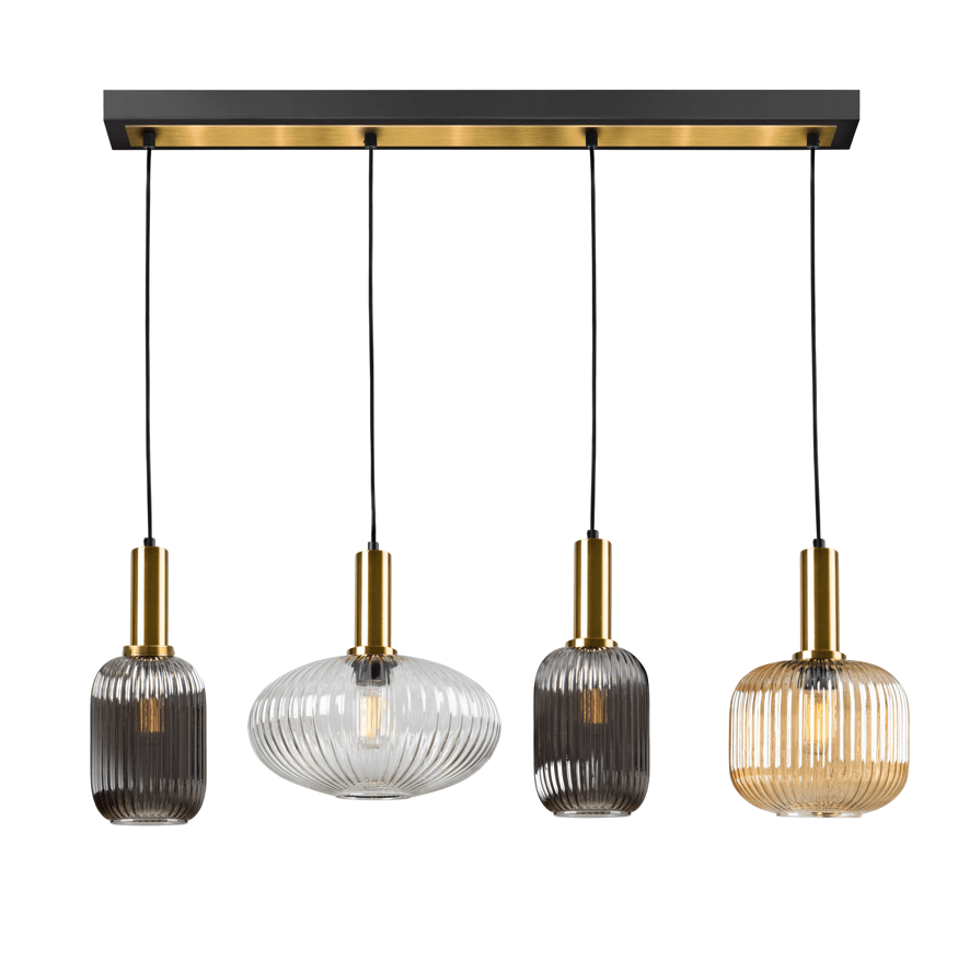 Norma Matt Black-Finish Kitchen/Island - Cusack Lighting