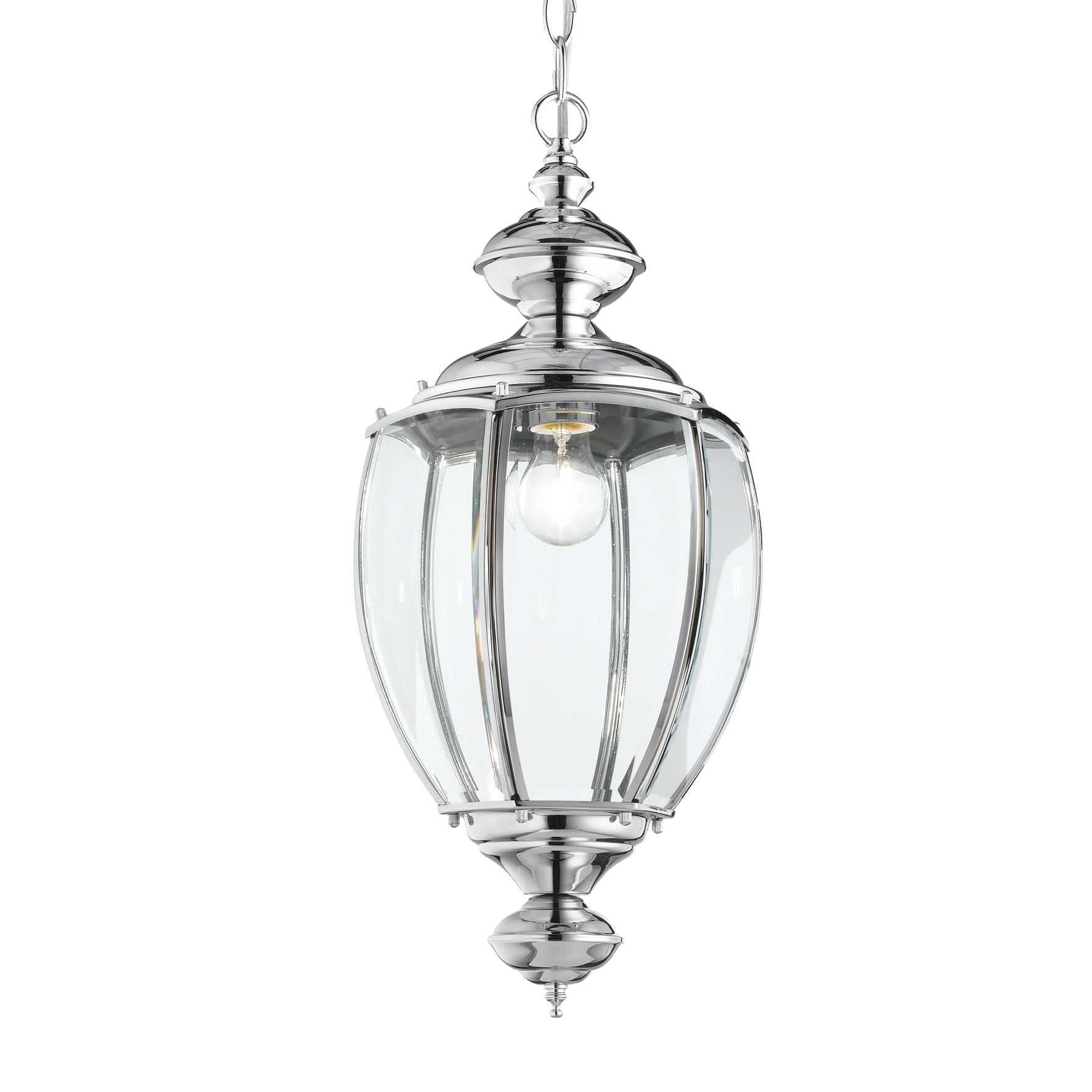 Norma Pendant Light Fitting - Chrome Finish - Cusack Lighting