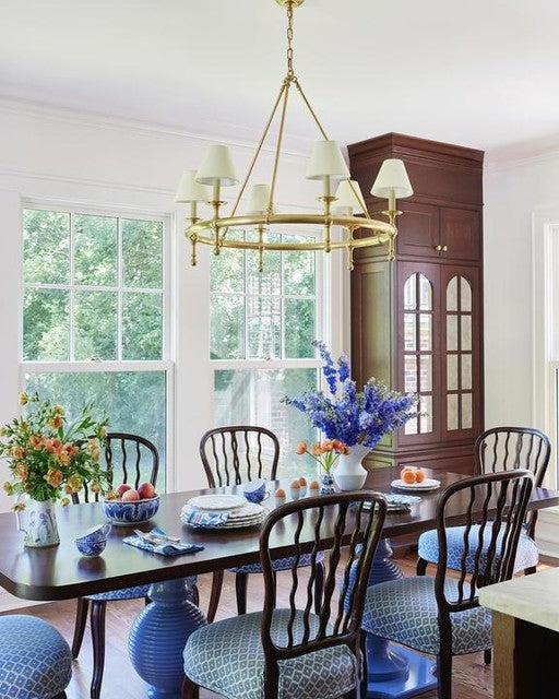 Classic 6Lt Ring Chandelier - Antique Brass/Bronze