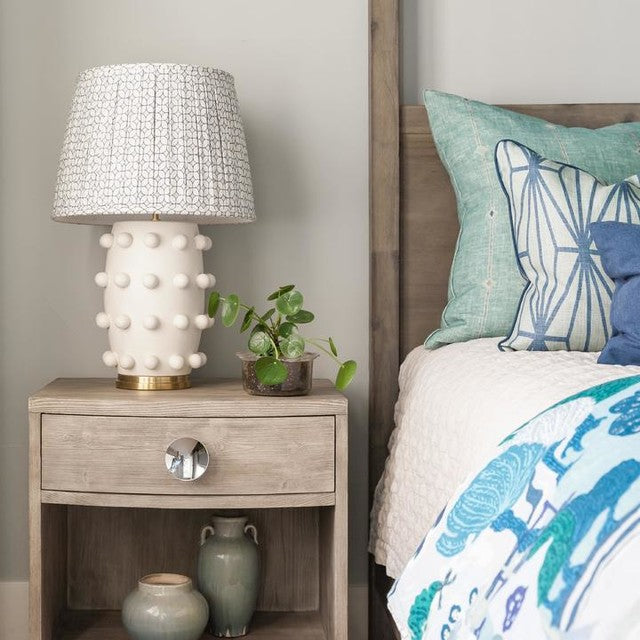 Linden Table Lamp - White/Black Porcelain