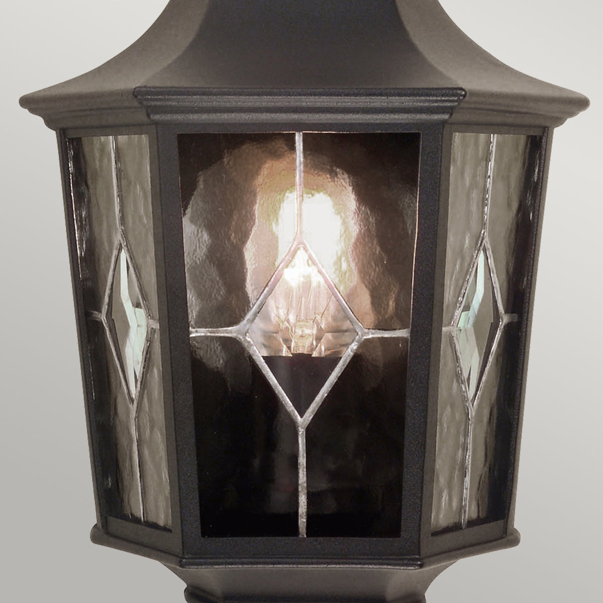 Norfolk Half Wall Lantern – Black Finish