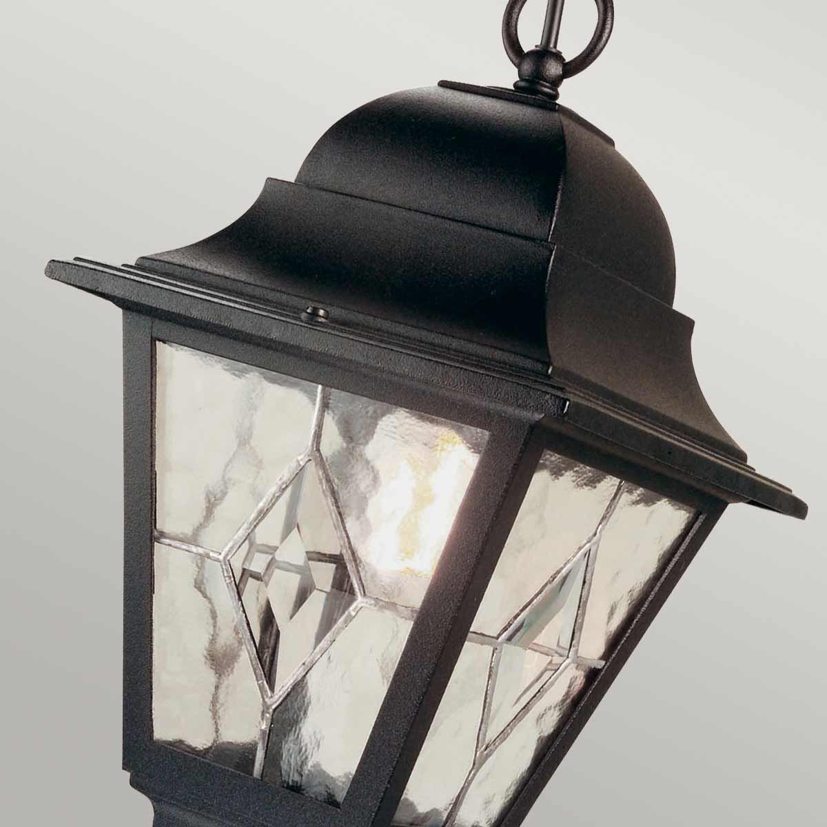 Norfolk 1 Light Chain Lantern - Black IP44 E27