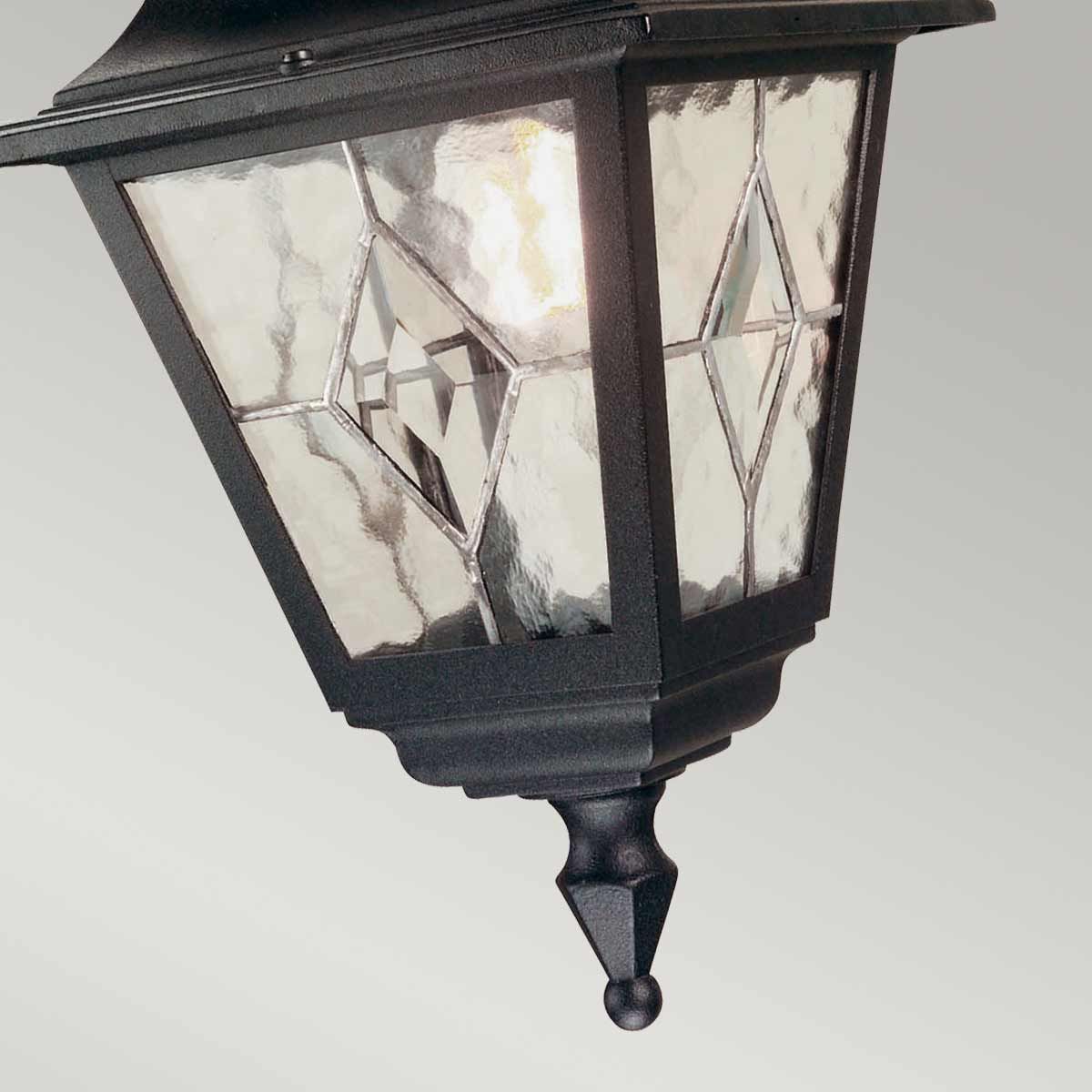 Norfolk 1 Light Chain Lantern - Black IP44 E27