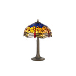 Nuflur 2 Light Tree Like Table Lamp E27 With 40cm Tiffany Shade, Antique Brass