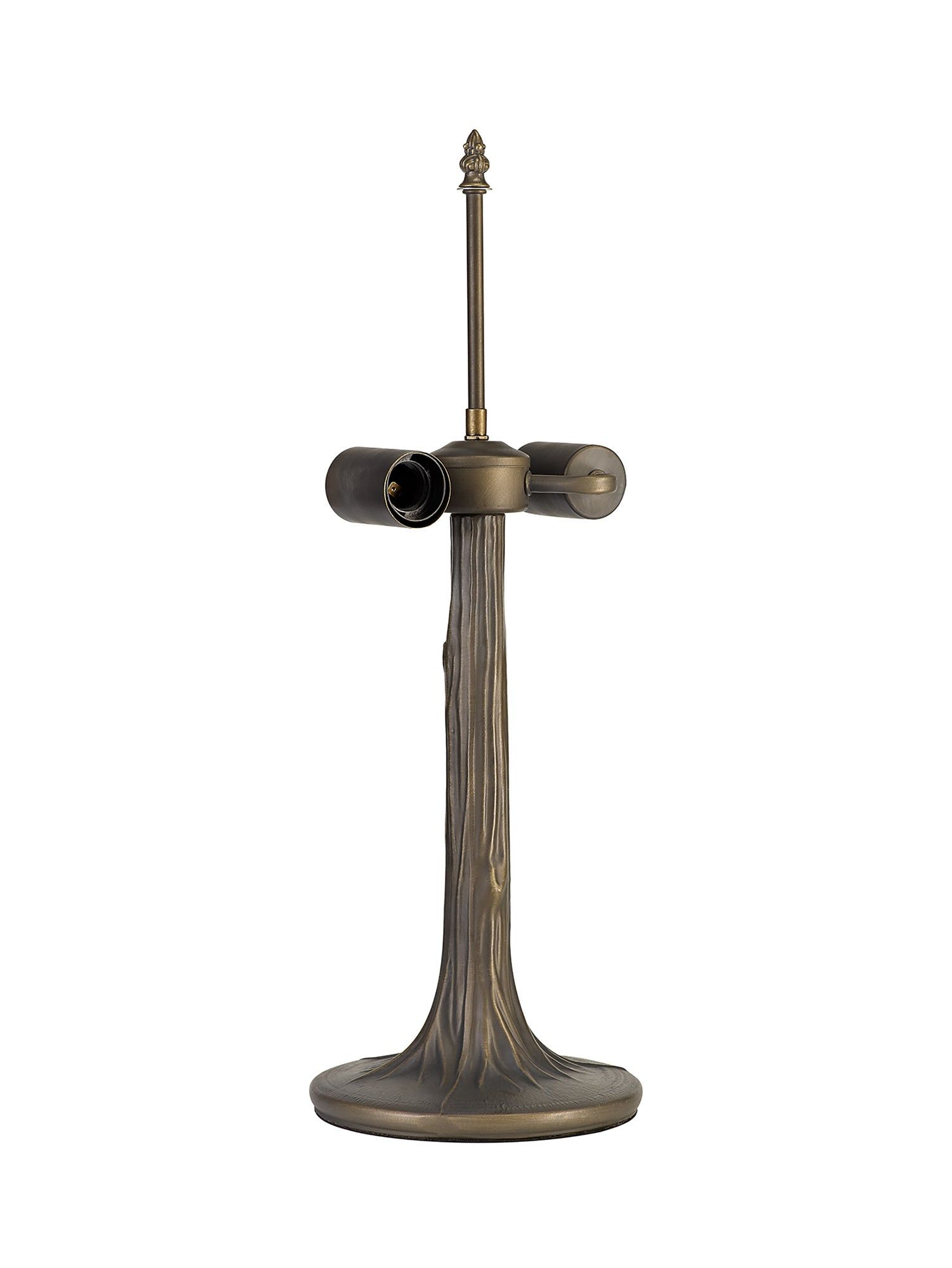 Nuflur 2 Light Tree Like Table Lamp E27 With 40cm Tiffany Shade, Antique Brass