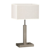 Oatmeal Shade Ultra Lounge Table Lamp - Antique Brass/Satin Nickel Finish