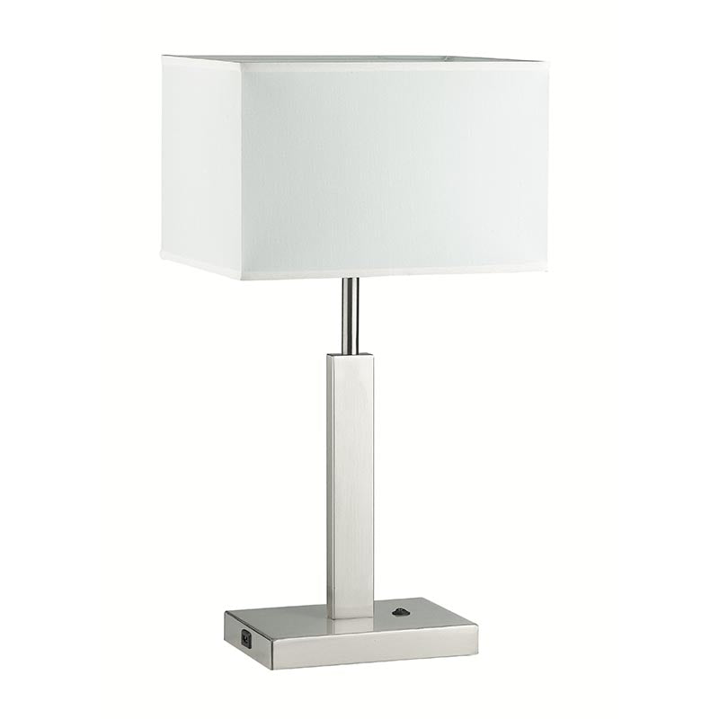 Oatmeal Shade Ultra Lounge Table Lamp - Antique Brass/Satin Nickel Finish