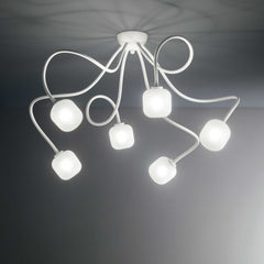 Octopus Flush Light Fitting - White/Mix Finish - Cusack Lighting