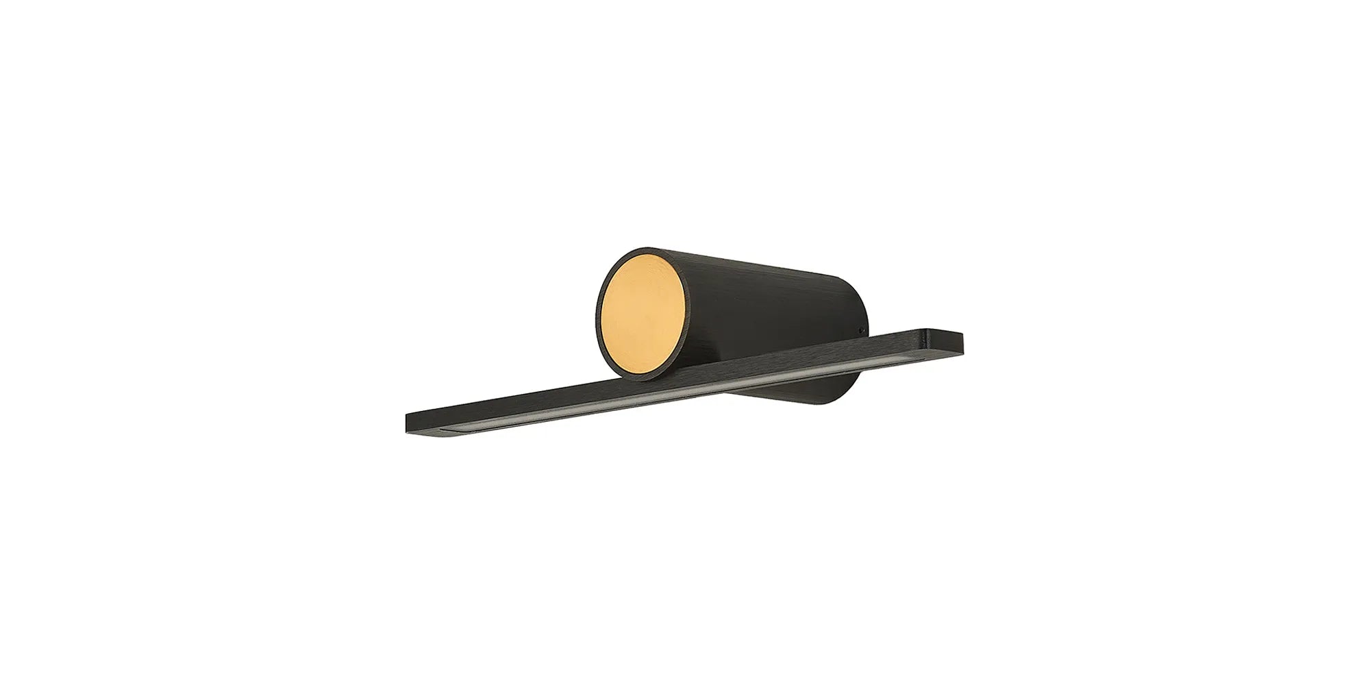 Oban Wall/ Over Mirror Light LED, 3000K IP44, Black/Gold- Various Sizes