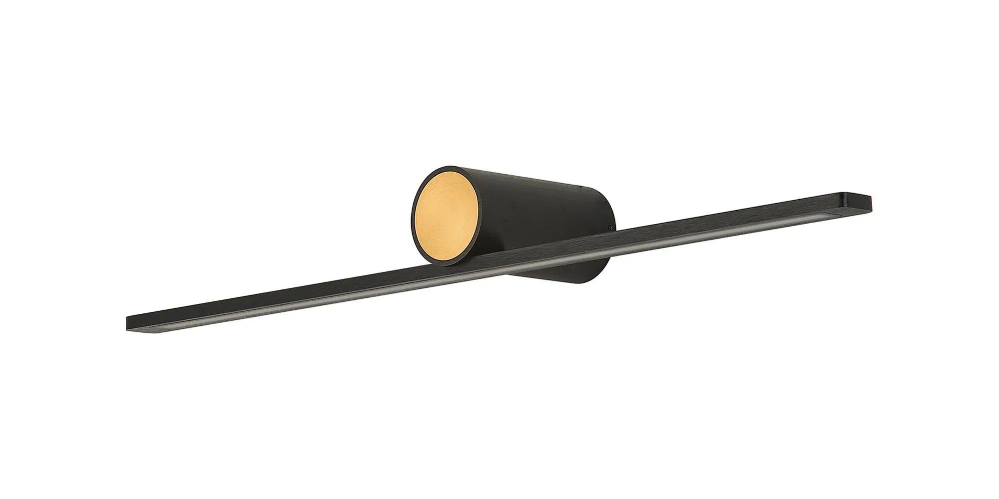 Oban Wall/ Over Mirror Light LED, 3000K IP44, Black/Gold- Various Sizes