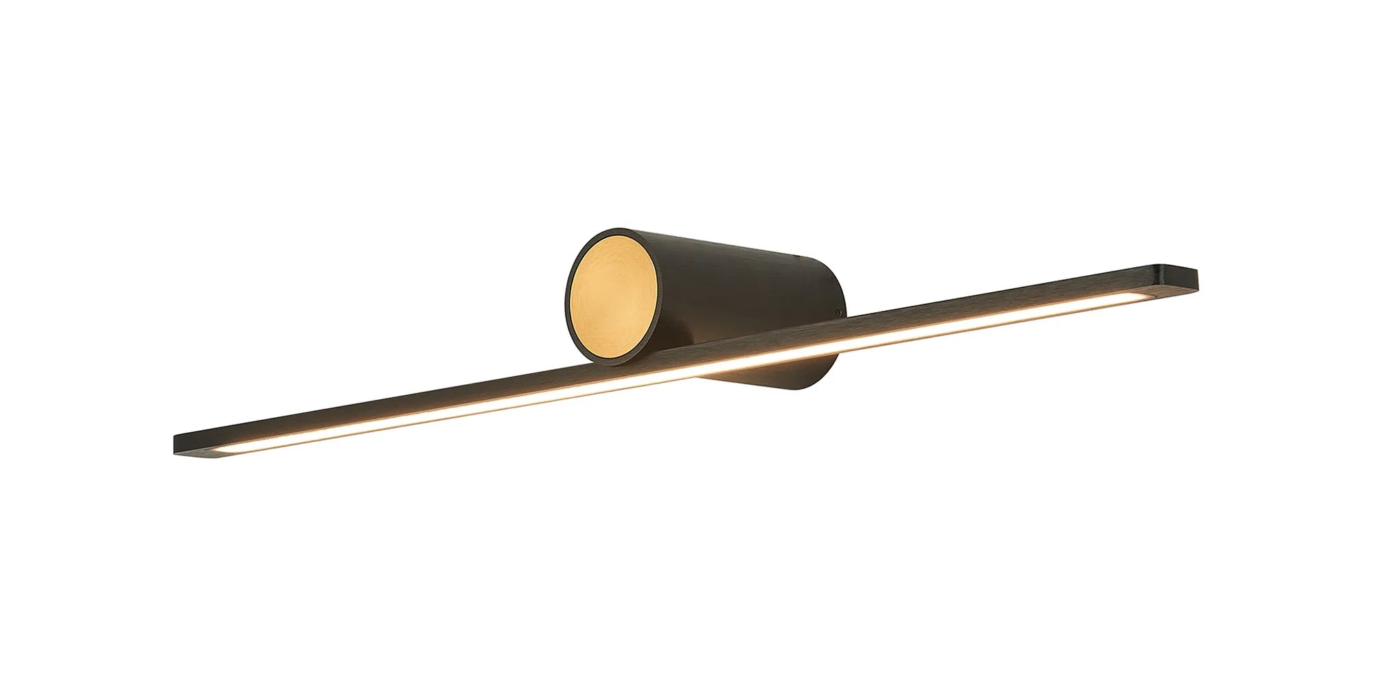 Oban Wall/ Over Mirror Light LED, 3000K IP44, Black/Gold- Various Sizes