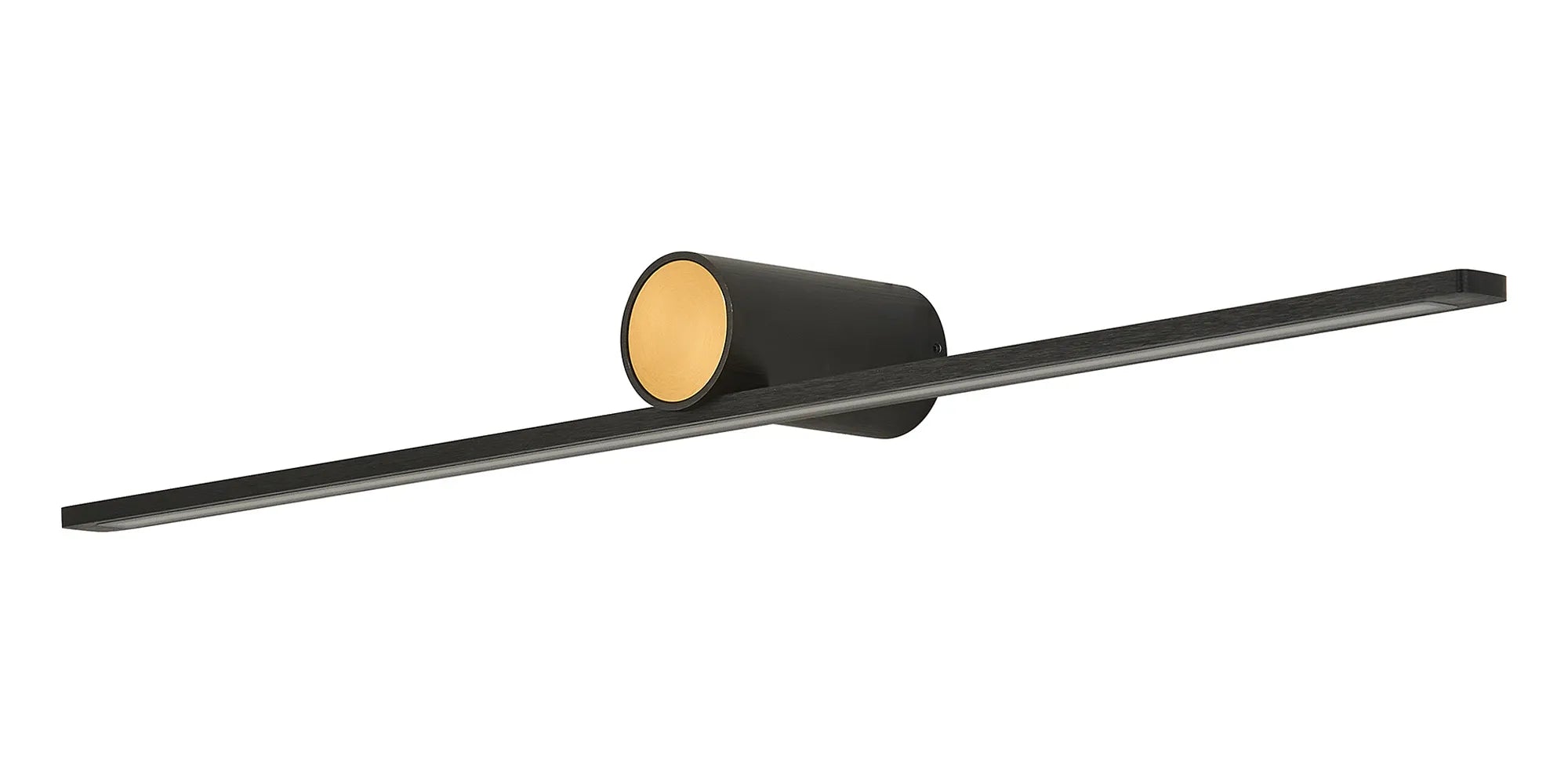 Oban Wall/ Over Mirror Light LED, 3000K IP44, Black/Gold- Various Sizes