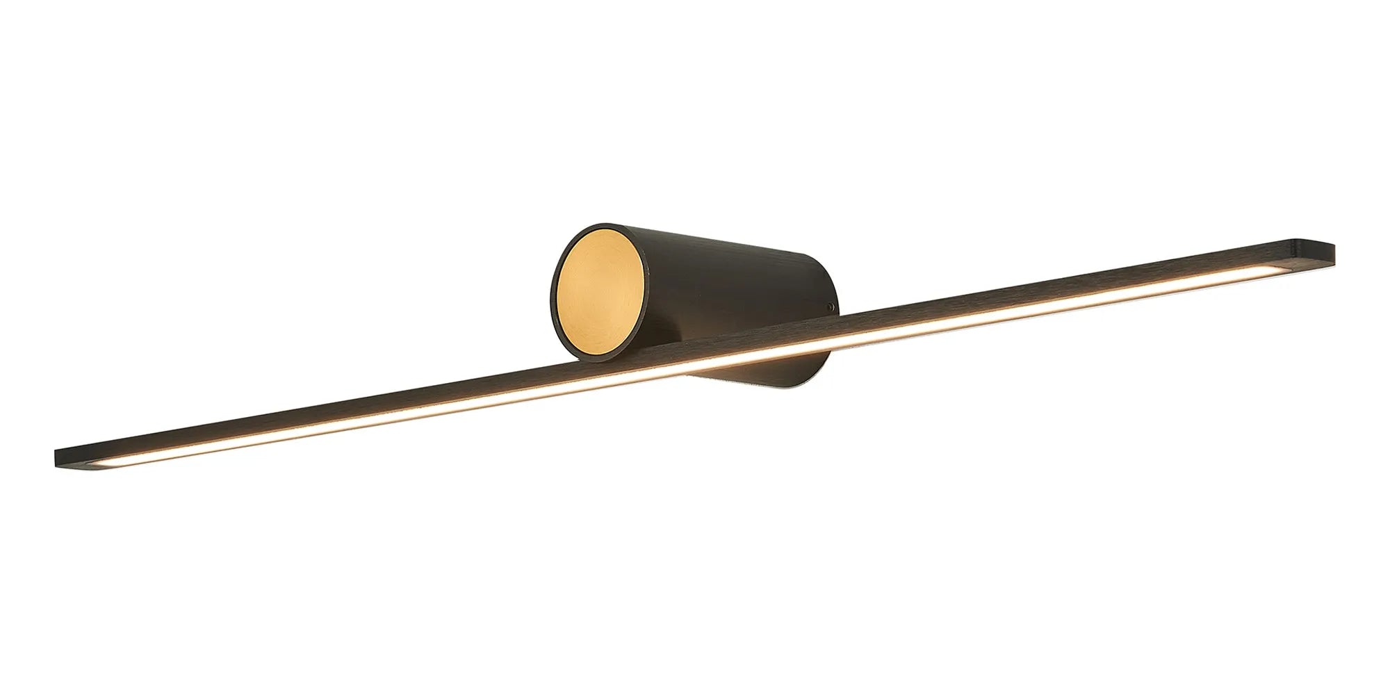 Oban Wall/ Over Mirror Light LED, 3000K IP44, Black/Gold- Various Sizes