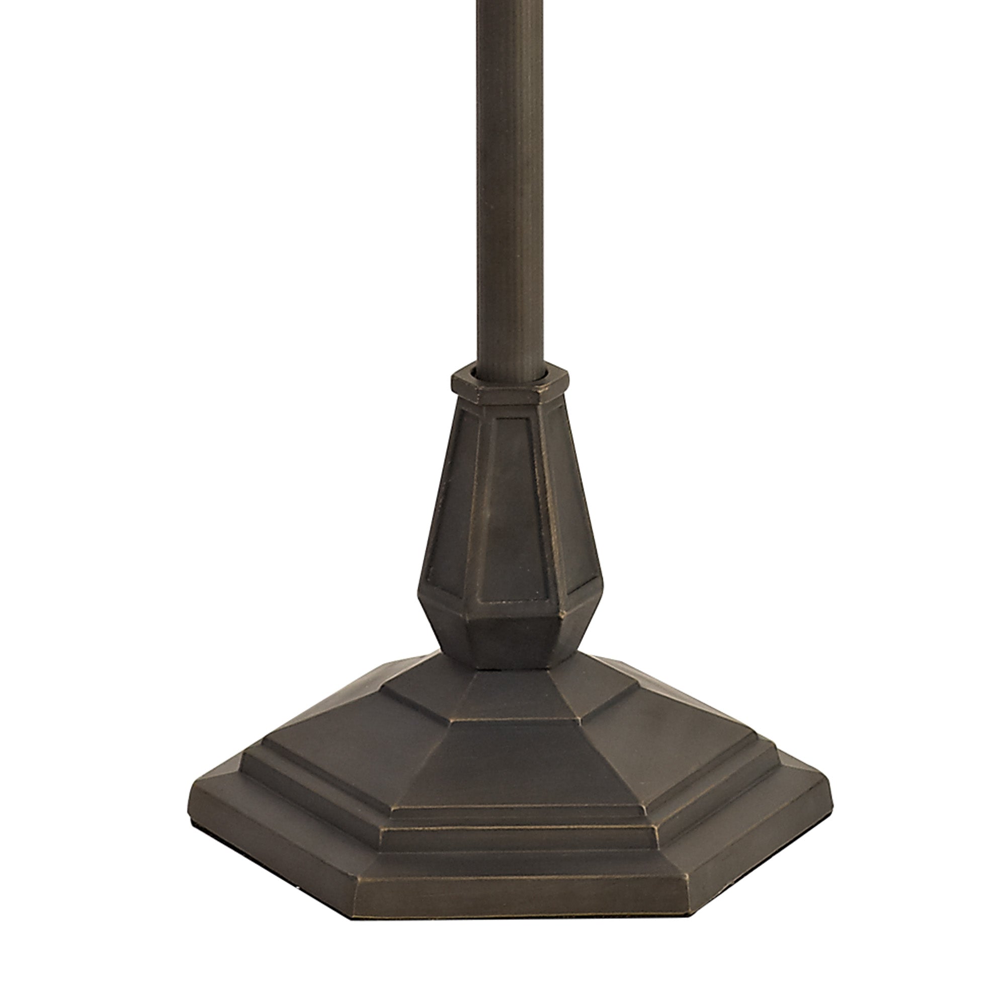 Oksana 2 Light Leaf/Octagonal/Stepped Design Floor Lamp E27 With 40cm Tiffany Shade, Blue & Clear Crystal & Aged Antique Brass