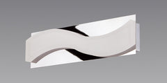 Ola Wall Lamp 5W LED Small Wave 3000K IP44, 450lm, Polished Chrome/Frosted Acrylic, 3yrs Warranty
