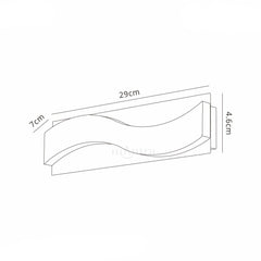 Ola Wall Lamp 5W LED Small Wave 3000K IP44, 450lm, Polished Chrome/Frosted Acrylic, 3yrs Warranty