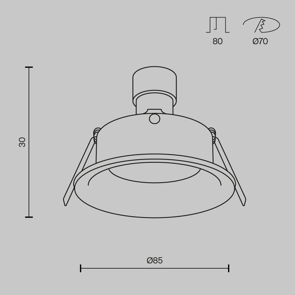 Downlight Slim Gold/White/Silver/Black - Finish 