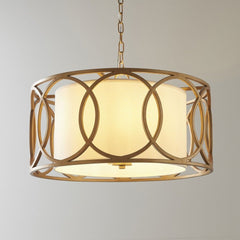 Olympus 4Lt Pendant, Brushed Gold - Cusack Lighting