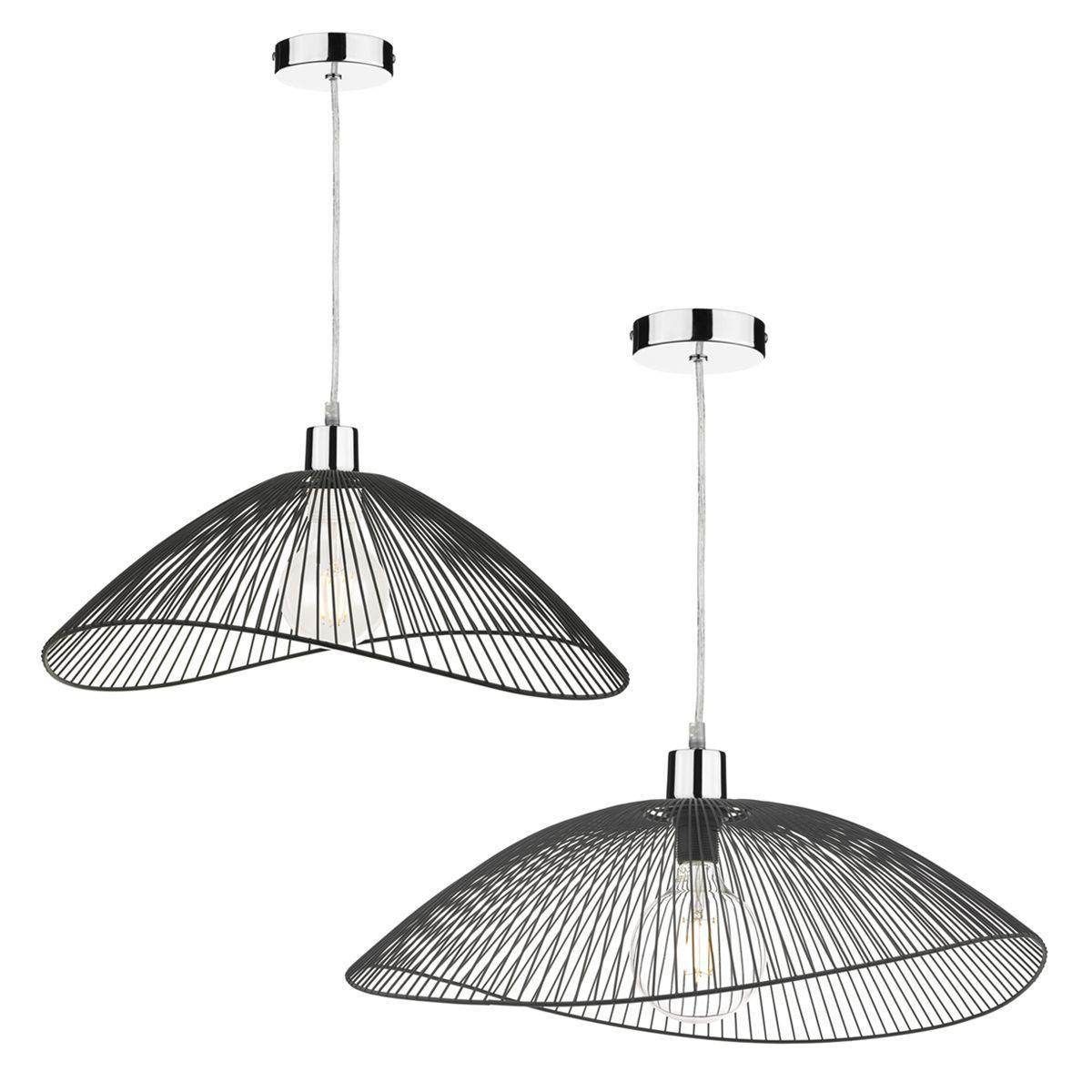 Dar Onza Easy Fit Pendant Black Twin Pack - Cusack Lighting