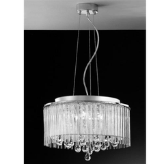 Ophelia 6Lt Crystal Chandelier - Chrome Finish