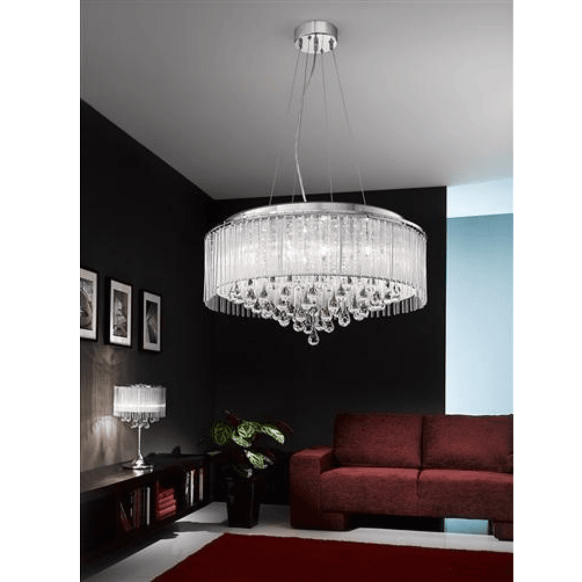 Ophelia 8Lt Chandelier - Chrome Finish