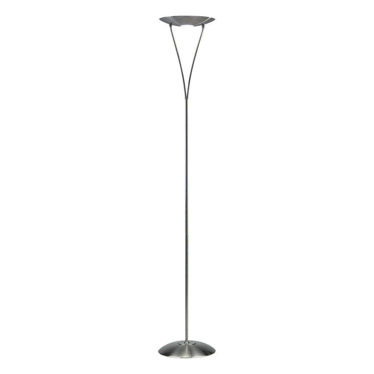 Dar Opus Floor Lamp Satin Chrome - Cusack Lighting