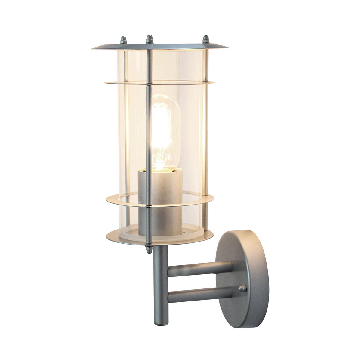 Ordrup Wall Lantern - Silver Finish