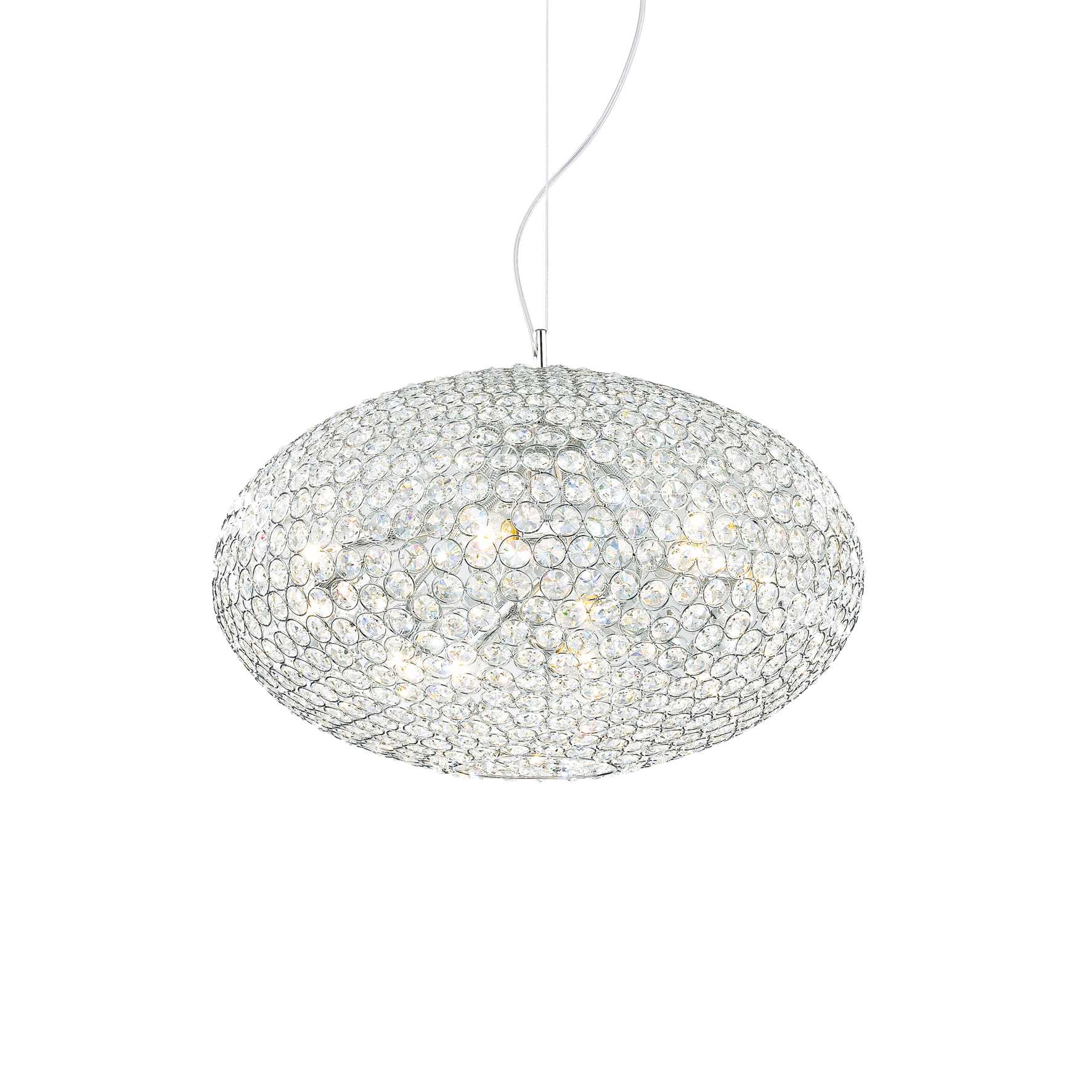 Orion 6Lt Pendant Light - Crystal Finish - Cusack Lighting