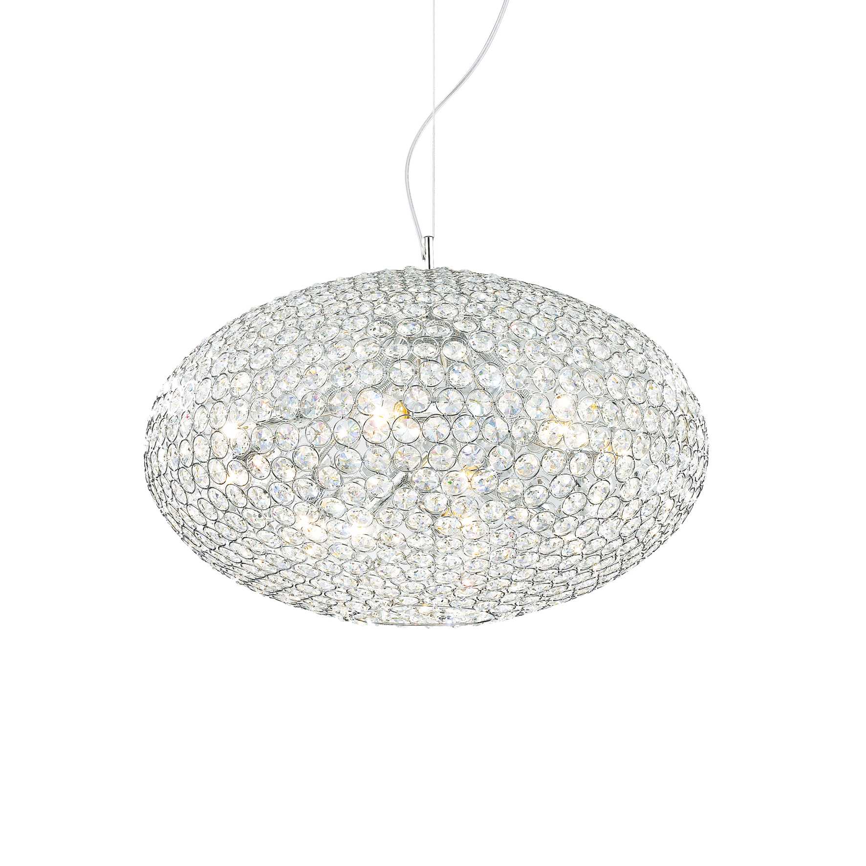 Orion 6Lt Pendant Light - Crystal Finish - Cusack Lighting