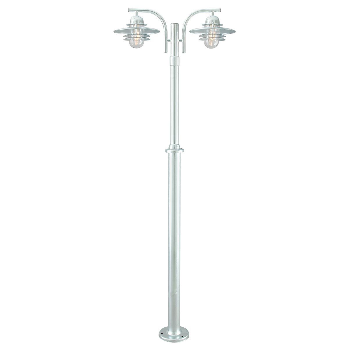 Oslo 2 Light Lamp Post - Black/Galvanised IP55  E27