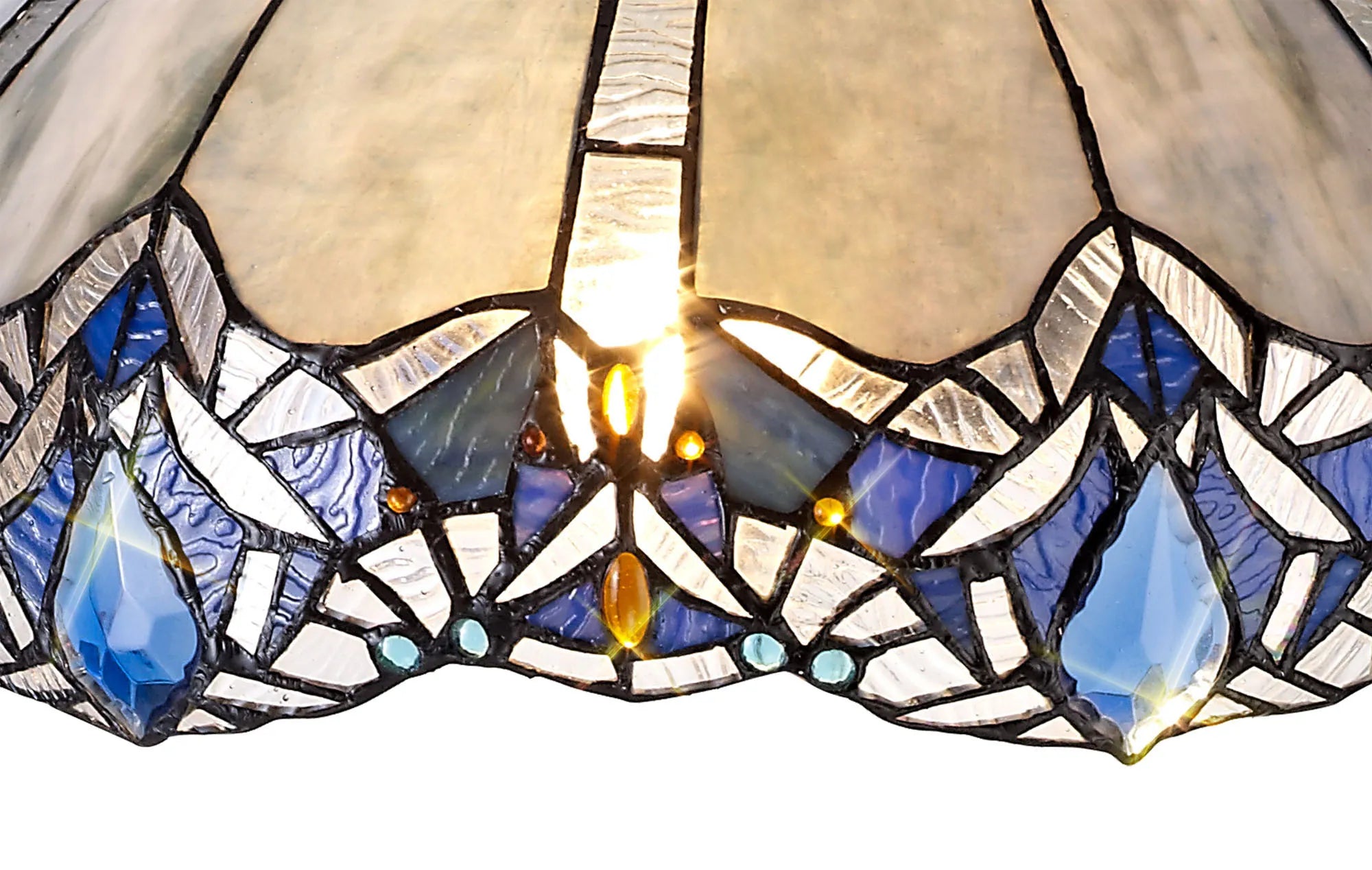 Oksana Tiffany 3lt Semi Flush Light