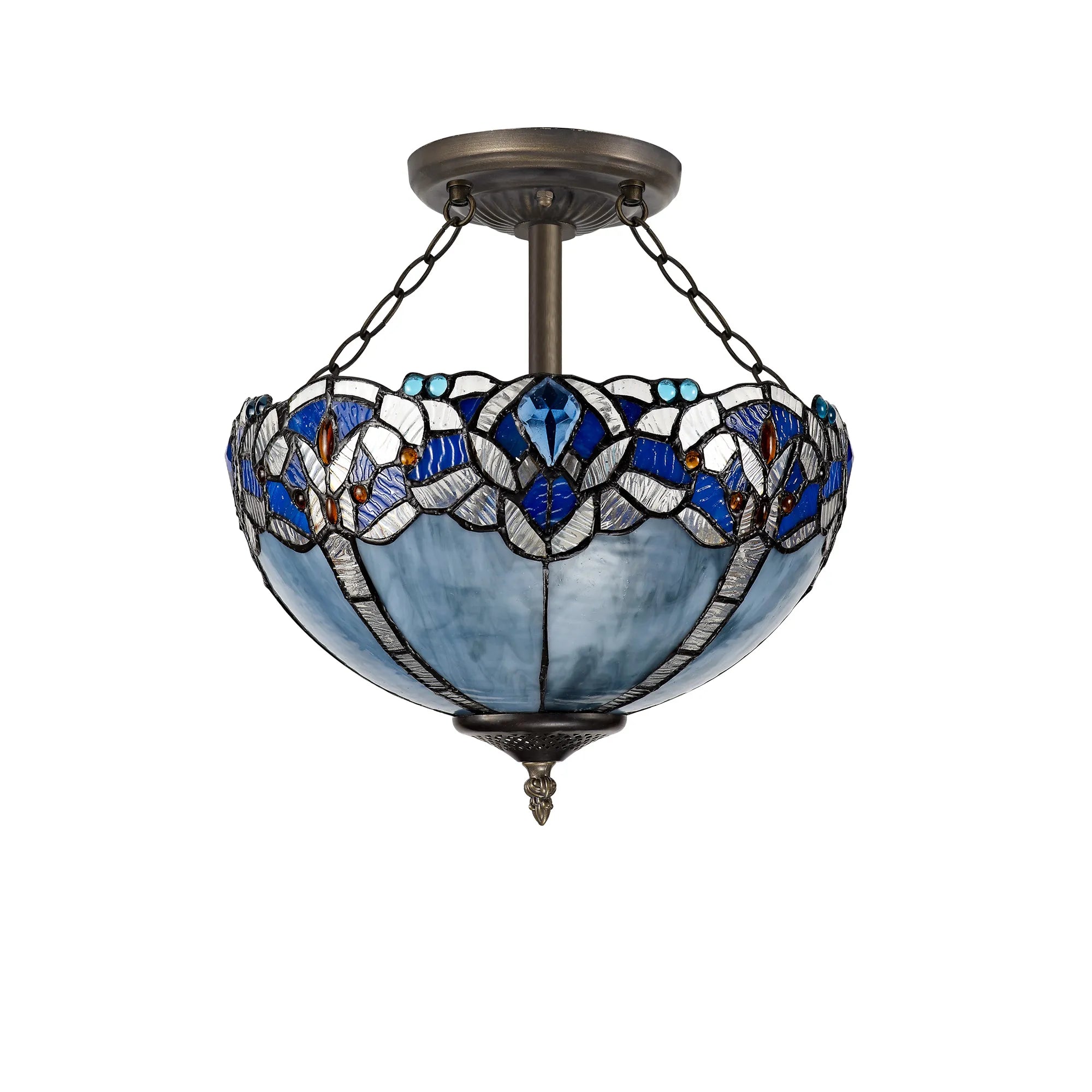 Oksana Tiffany 3lt Semi Flush Light