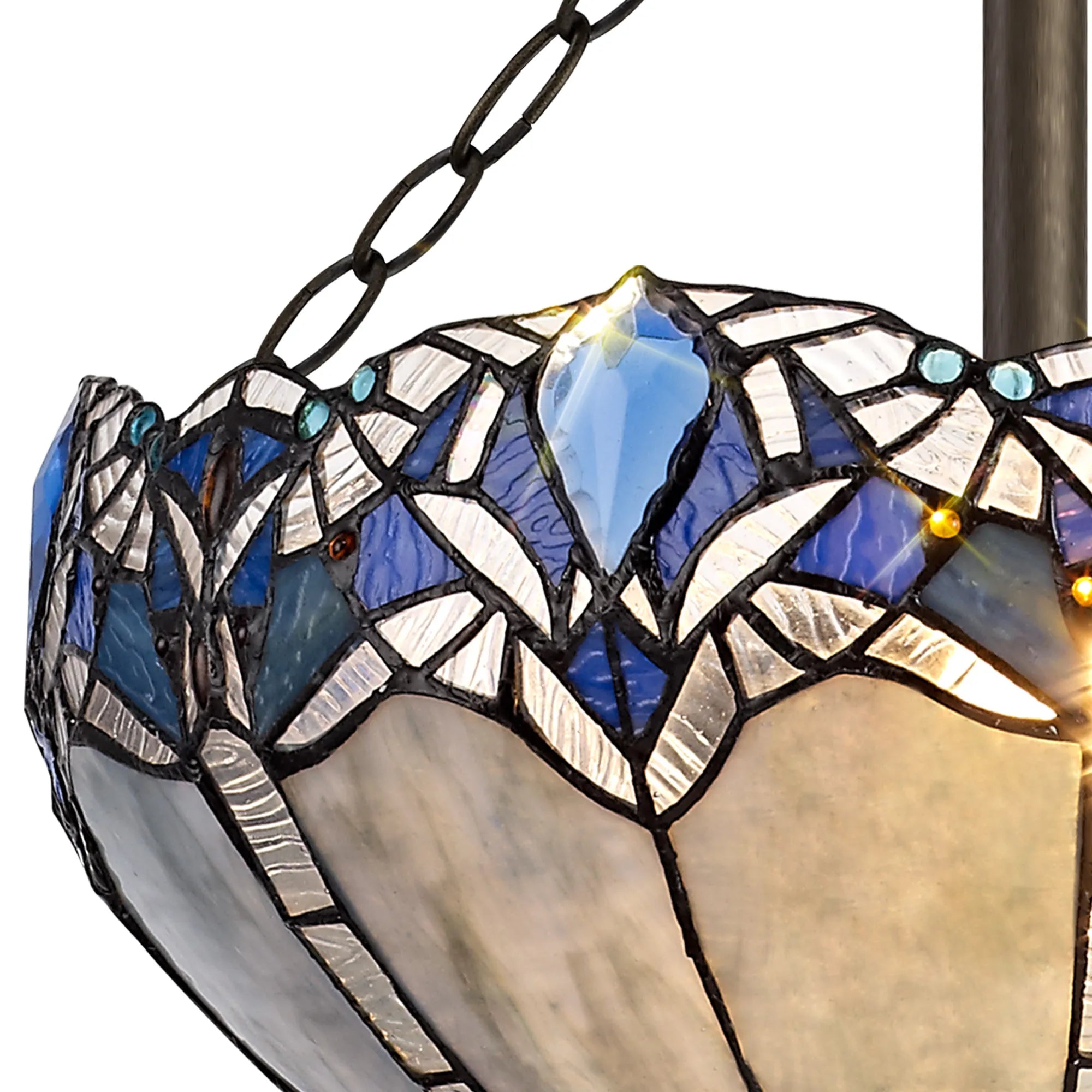 Oksana Tiffany 3lt Semi Flush Light
