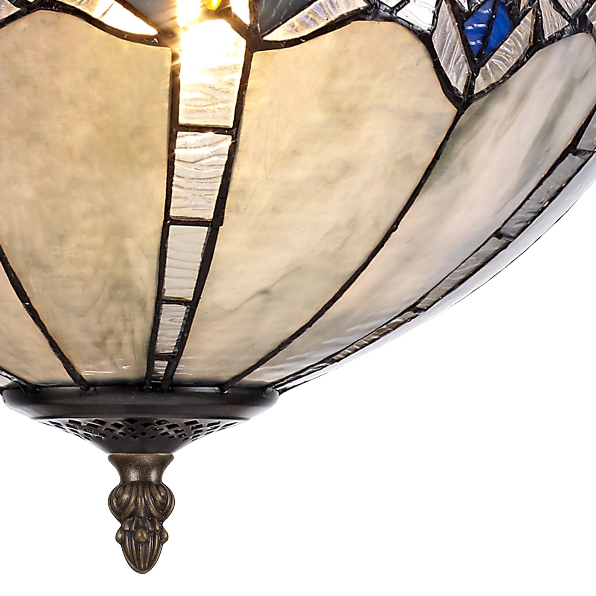 Oksana Tiffany 3lt Semi Flush Light