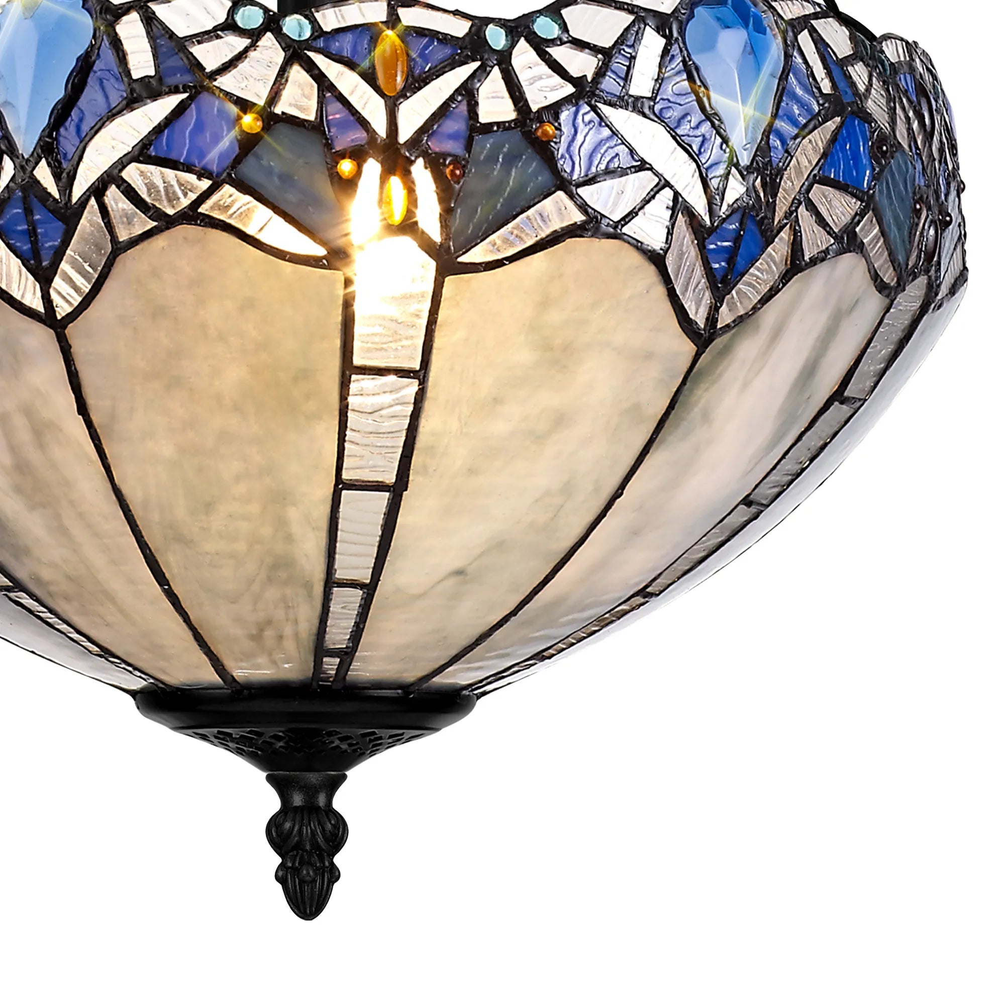 Oksana Tiffany 3lt Semi Flush Light